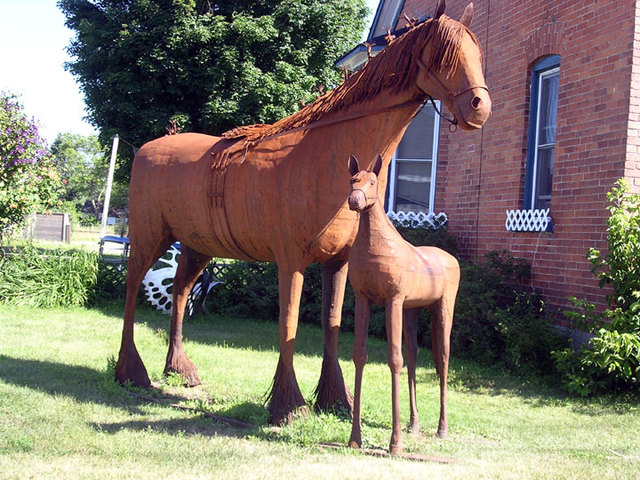 Bmw scrap metal yard art #2